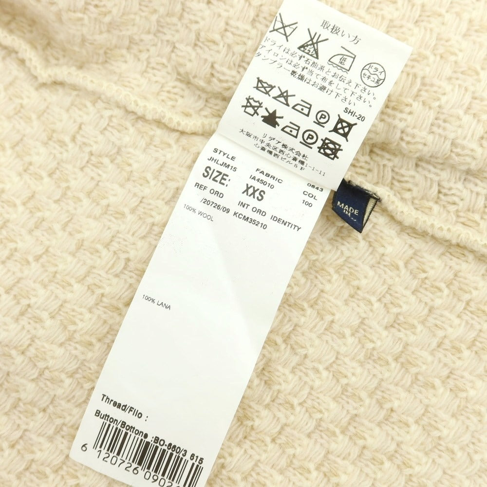 【中古】ラルディーニ LARDINI ウール ニットジャケット アイボリーxベージュ【 XXS 】【 状態ランクB 】【 メンズ 】