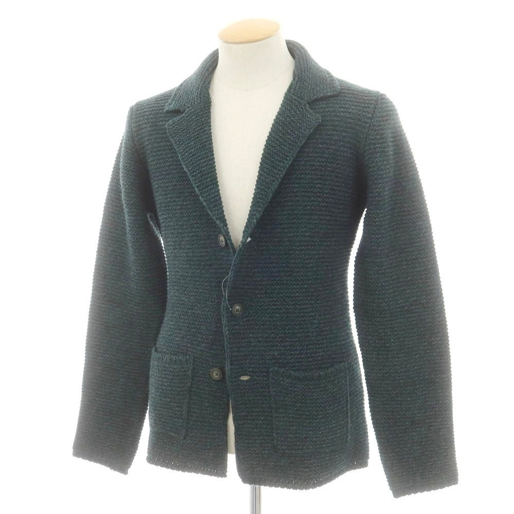 【中古】アルテア Altea ウールアクリル ニットジャケット ダークグリーンxグレー【 XS 】【 状態ランクA 】【 メンズ 】