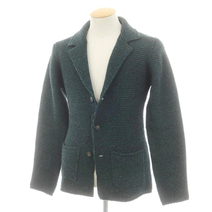 【中古】アルテア Altea ウールアクリル ニットジャケット ダークグリーンxグレー【 XS 】【 状態ランクA 】【 メンズ 】