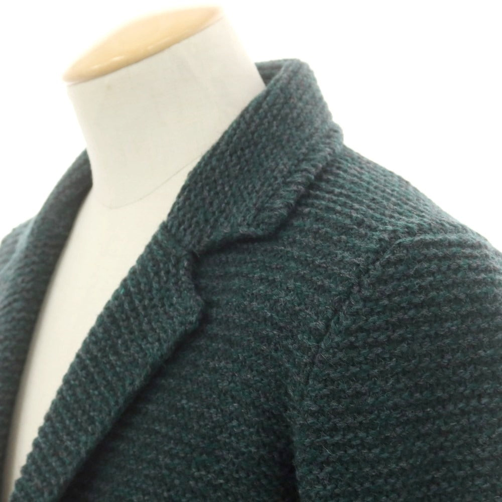 【中古】アルテア Altea ウールアクリル ニットジャケット ダークグリーンxグレー【 XS 】【 状態ランクA 】【 メンズ 】