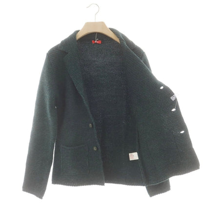【中古】アルテア Altea ウールアクリル ニットジャケット ダークグリーンxグレー【サイズXS】【 状態ランクA 】【 メンズ 】 [DPD]