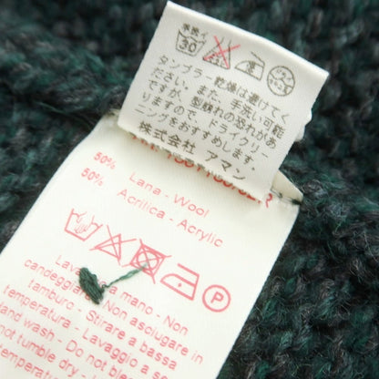 【中古】アルテア Altea ウールアクリル ニットジャケット ダークグリーンxグレー【サイズXS】【 状態ランクA 】【 メンズ 】 [DPD]