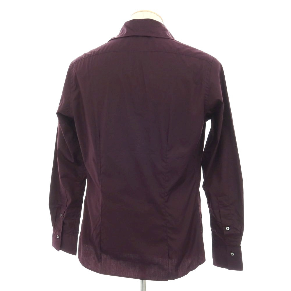 【中古】バグッタ Bagutta コットン カジュアルシャツ ダークパープル【サイズS】【 状態ランクA 】【 メンズ 】