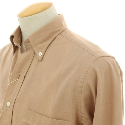 【中古】【未使用】ドレイクス DRAKES コットン ボタンダウン カジュアルシャツ ベージュ【サイズ38】【 状態ランクS 】【 メンズ 】