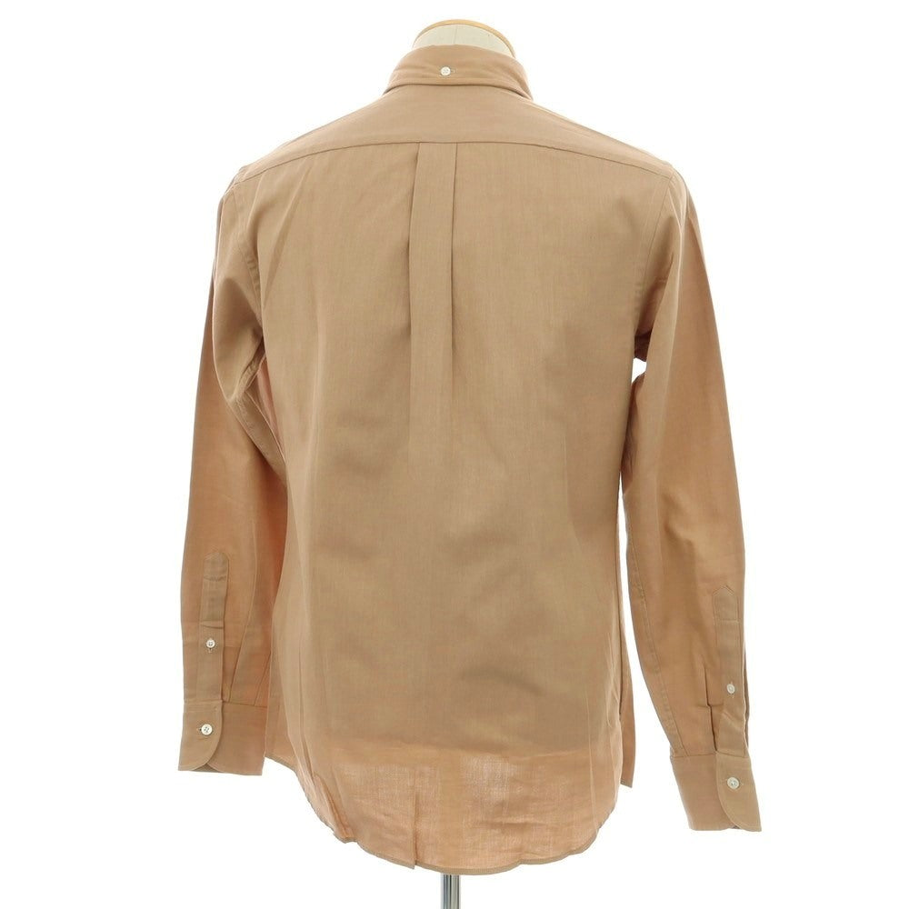 【中古】【未使用】ドレイクス DRAKES コットン ボタンダウン カジュアルシャツ ベージュ【サイズ38】【 状態ランクS 】【 メンズ 】