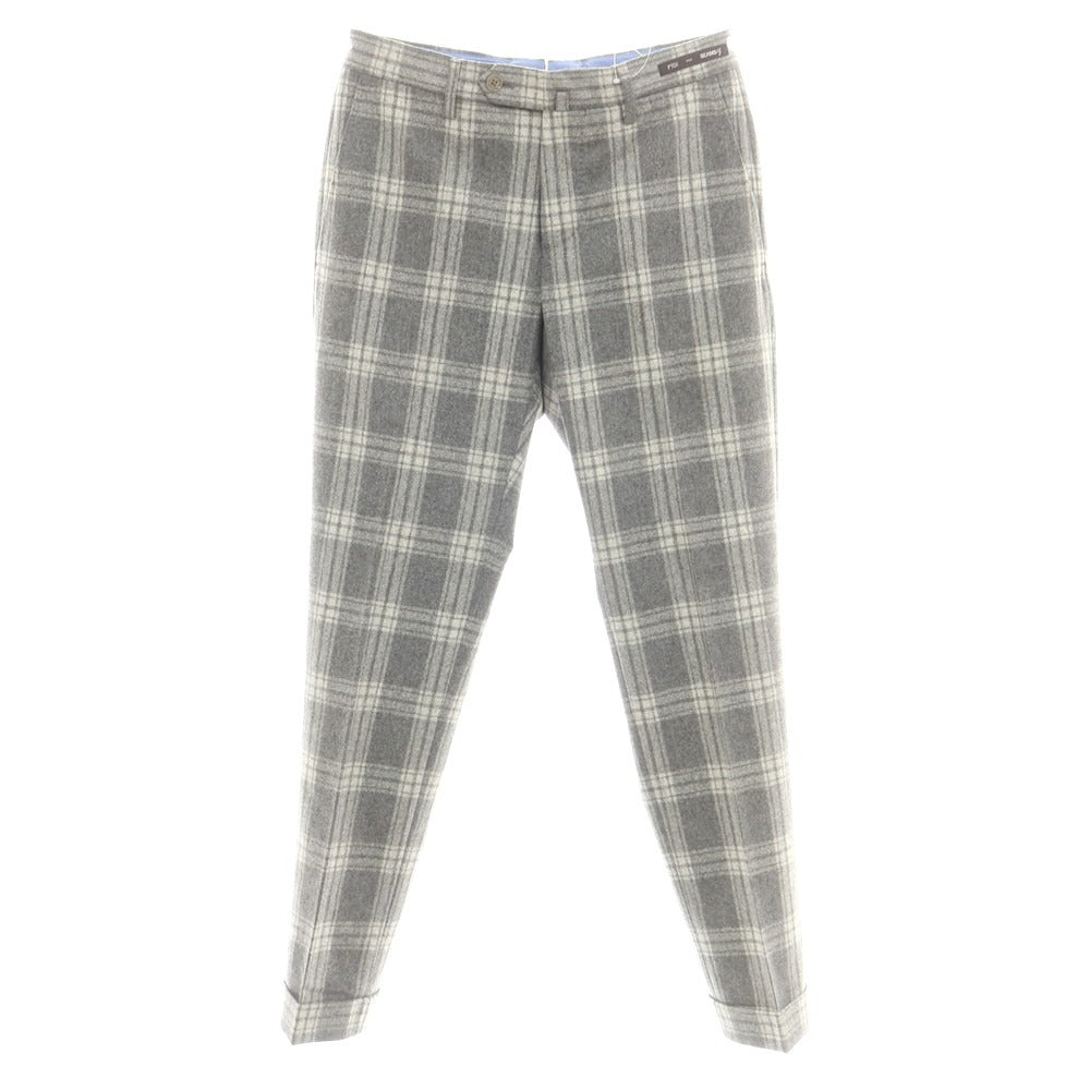 【中古】ピーティーゼロウーノ PT01 ウール カジュアルスラックスパンツ グレーxホワイト【 44 】【 状態ランクA 】【 メンズ 】