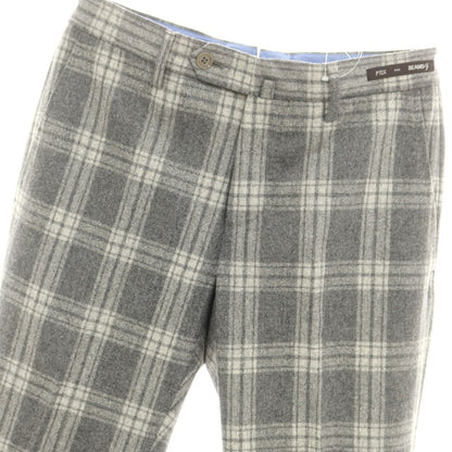 【中古】ピーティーゼロウーノ PT01 ウール カジュアルスラックスパンツ グレーxホワイト【 44 】【 状態ランクA 】【 メンズ 】