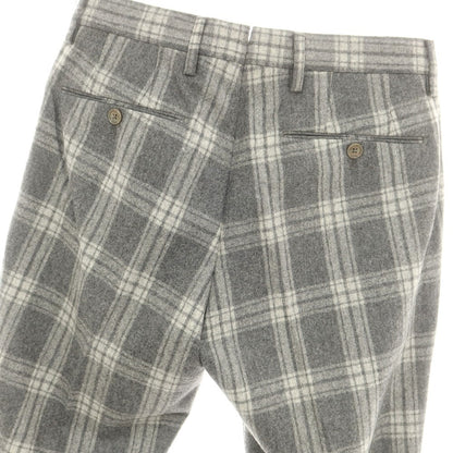 【中古】ピーティーゼロウーノ PT01 ウール カジュアルスラックスパンツ グレーxホワイト【 44 】【 状態ランクA 】【 メンズ 】