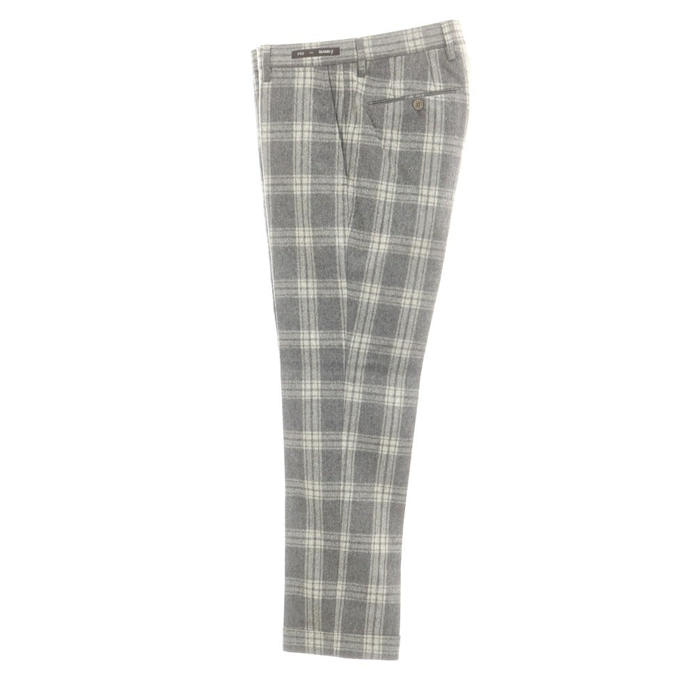 【中古】ピーティーゼロウーノ PT01 ウール カジュアルスラックスパンツ グレーxホワイト【 44 】【 状態ランクA 】【 メンズ 】