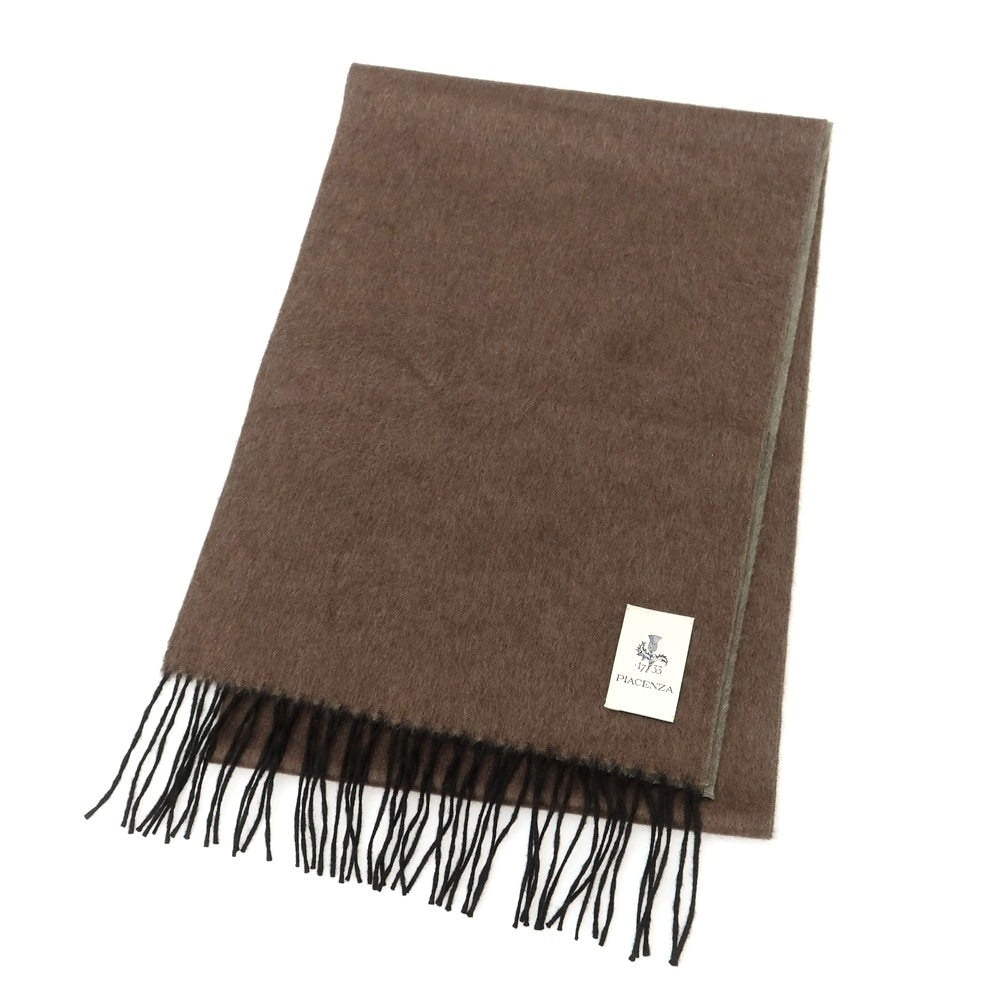 【中古】ピアチェンツァ PIACENZA シルクカシミヤ マフラー ブラウンxグリーン【 状態ランクA 】【 メンズ 】