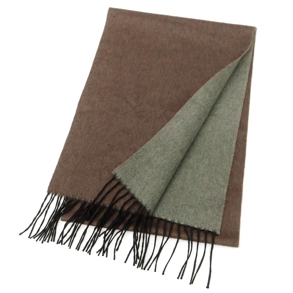【中古】ピアチェンツァ PIACENZA シルクカシミヤ マフラー ブラウンxグリーン【 状態ランクA 】【 メンズ 】