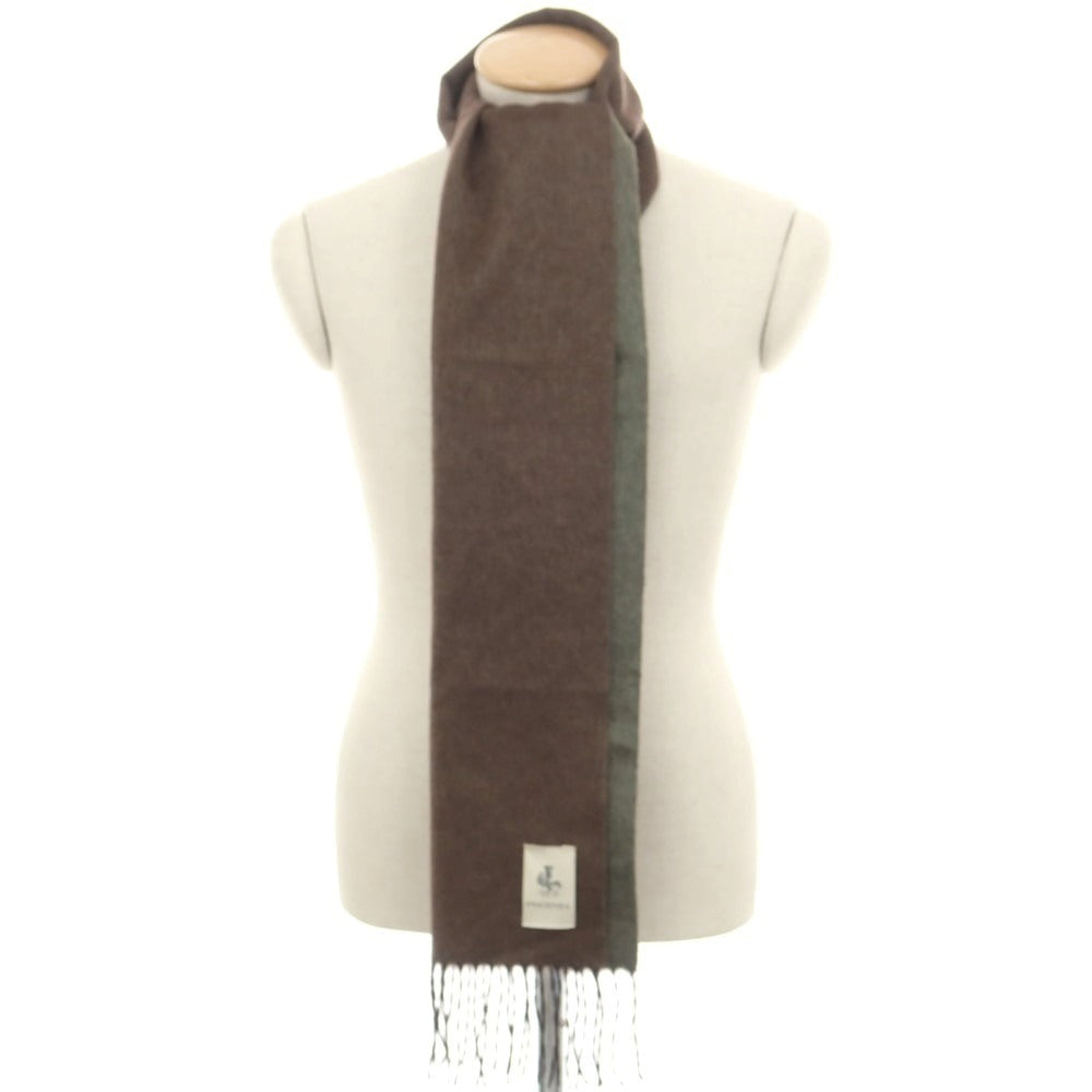 【中古】ピアチェンツァ PIACENZA シルクカシミヤ マフラー ブラウンxグリーン【 状態ランクA 】【 メンズ 】