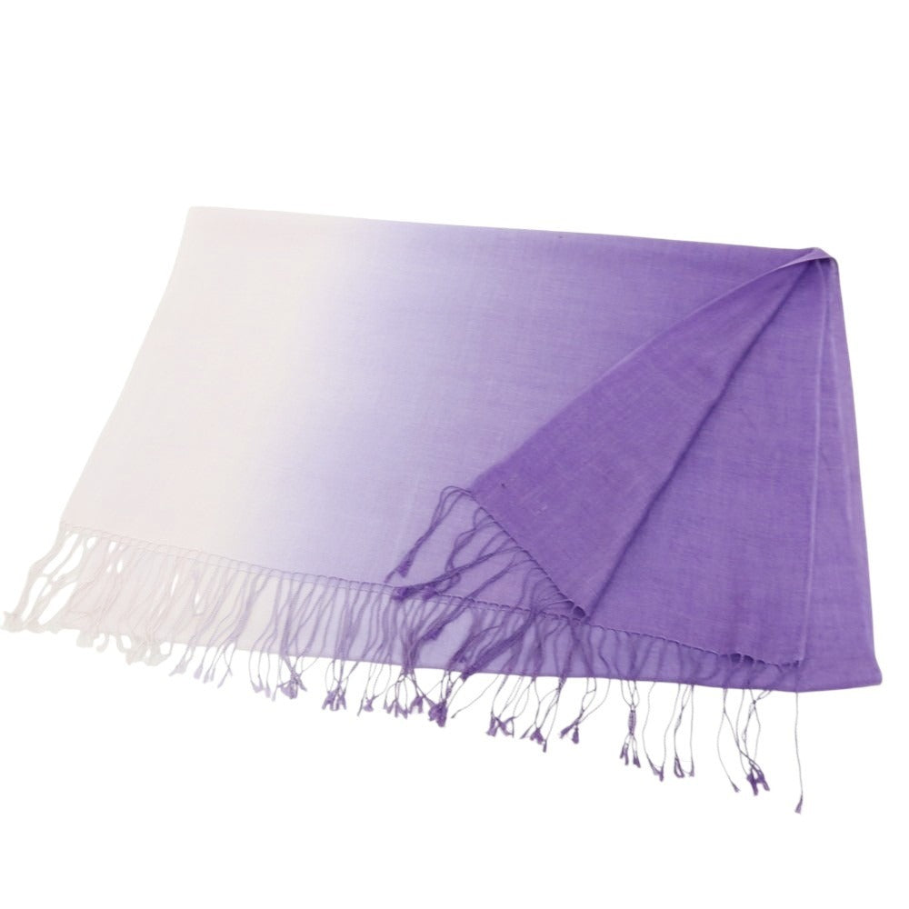 【中古】イルファーロバイルチアーノバルベラ ILFARO by LUCIANO BARBERA シルク系 グラデーション ストール パープルxホワイト【 状態ランクC 】【 メンズ 】