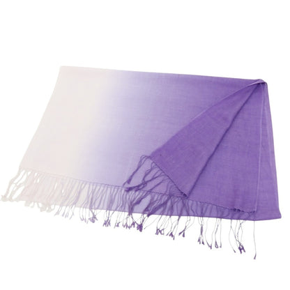 【中古】イルファーロバイルチアーノバルベラ ILFARO by LUCIANO BARBERA シルク系 グラデーション ストール パープルxホワイト【 状態ランクC 】【 メンズ 】