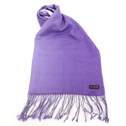 【中古】イルファーロバイルチアーノバルベラ ILFARO by LUCIANO BARBERA シルク系 グラデーション ストール パープルxホワイト【 状態ランクC 】【 メンズ 】