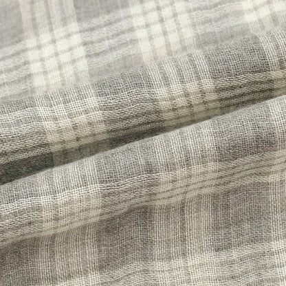 【中古】アニオナ Agnona シルク系 チェック ストール グレーxホワイト【 状態ランクB 】【 メンズ 】