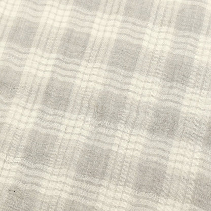 【中古】アニオナ Agnona シルク系 チェック ストール グレーxホワイト【 状態ランクB 】【 メンズ 】
