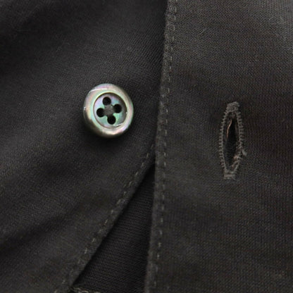 【中古】グランサッソ GRAN SASSO コットン ジャージー オープンカラー 半袖シャツ ダークグレー【サイズ46】【 状態ランクC 】【 メンズ 】