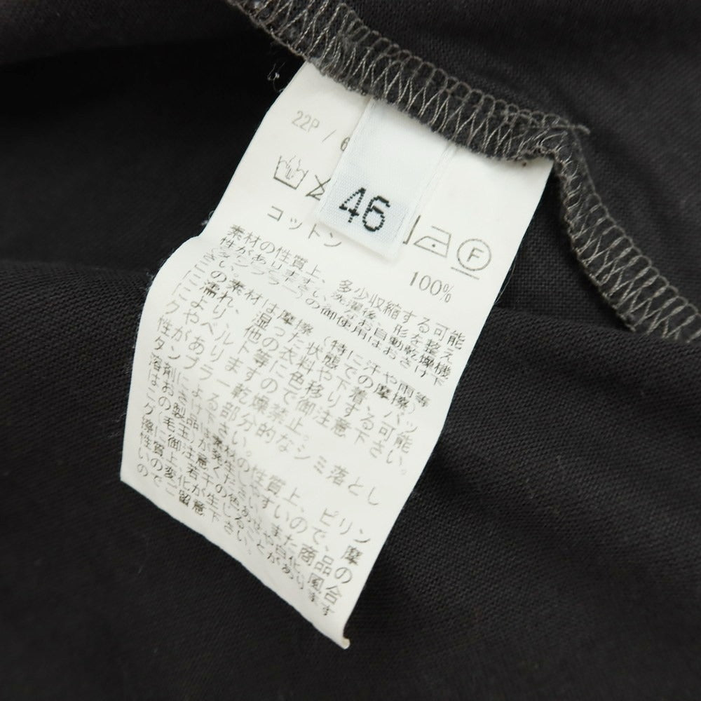 【中古】グランサッソ GRAN SASSO コットン ジャージー オープンカラー 半袖シャツ ダークグレー【サイズ46】【 状態ランクC 】【 メンズ 】