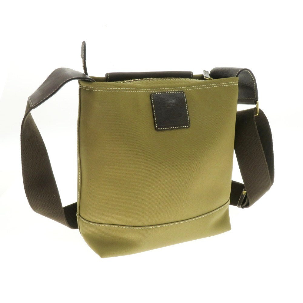 【中古】ハンティングワールド HUNTING WORLD サファリ キャンバス ショルダーバッグ ライトオーカー【 状態ランクB 】【 メンズ 】