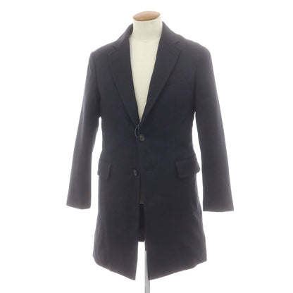 【中古】エアディム EADEM ポリエステル 中綿 チェスターフィールドコート ネイビー【 46 】【 状態ランクB 】【 メンズ 】