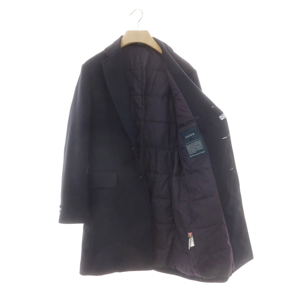 【中古】エアディム EADEM ポリエステル 中綿 チェスターフィールドコート ネイビー【 46 】【 状態ランクB 】【 メンズ 】