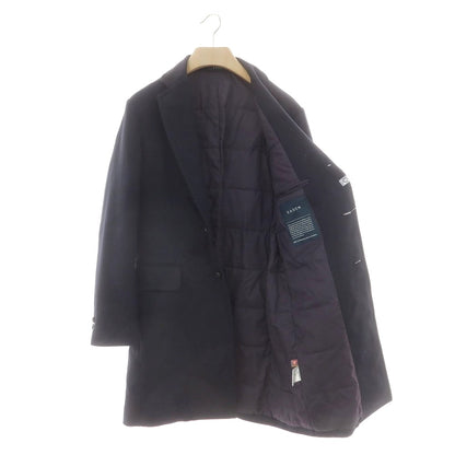 【中古】エアディム EADEM ポリエステル 中綿 チェスターフィールドコート ネイビー【 46 】【 状態ランクB 】【 メンズ 】