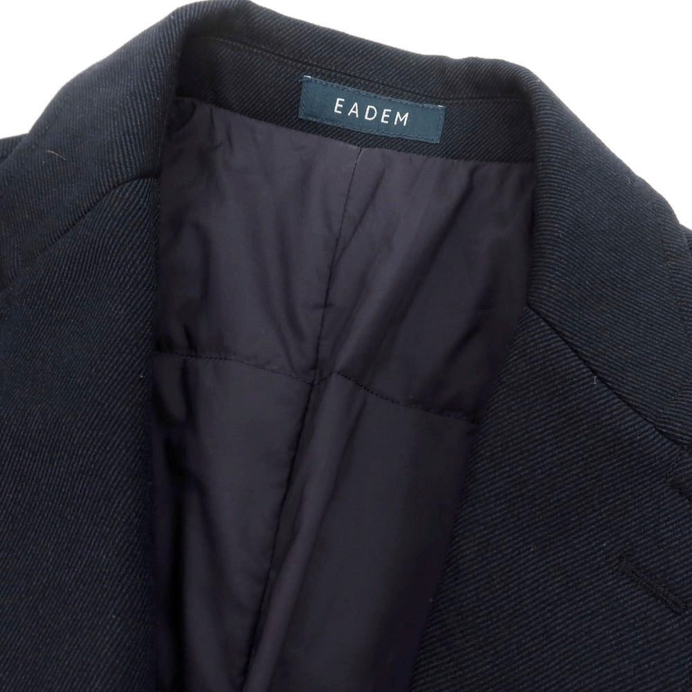 【中古】エアディム EADEM ポリエステル 中綿 チェスターフィールドコート ネイビー【 46 】【 状態ランクB 】【 メンズ 】