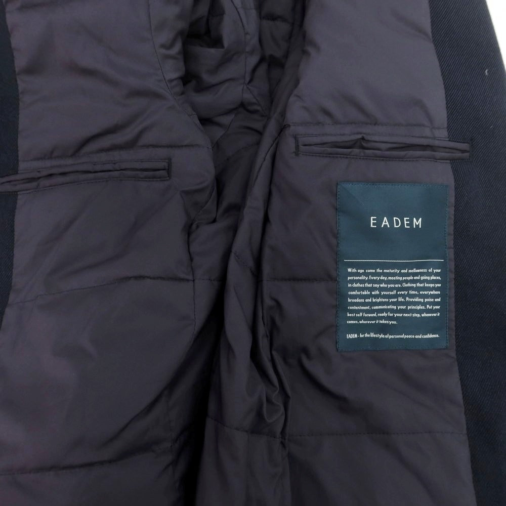 【中古】エアディム EADEM ポリエステル 中綿 チェスターフィールドコート ネイビー【 46 】【 状態ランクB 】【 メンズ 】