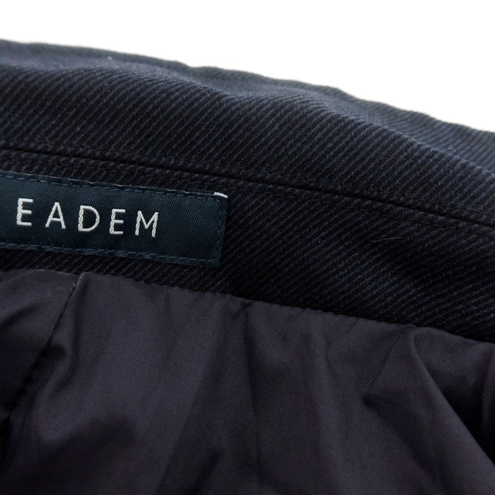 【中古】エアディム EADEM ポリエステル 中綿 チェスターフィールドコート ネイビー【 46 】【 状態ランクB 】【 メンズ 】