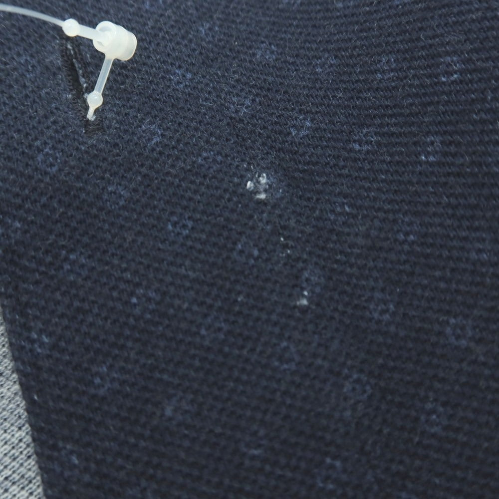 【中古】フィナモレ Finamore コットン ジャージー ドット プリント ワイドカラー カジュアルシャツ ネイビーxブルー【サイズ39】【 状態ランクD 】【 メンズ 】