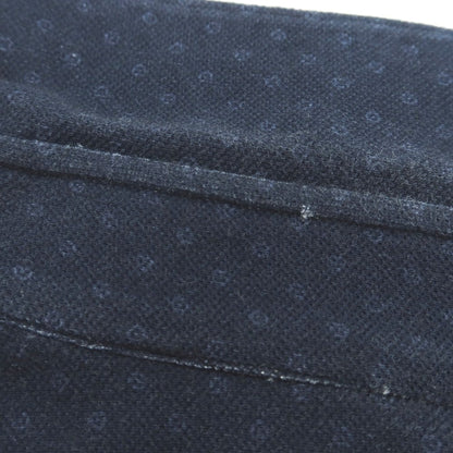 【中古】フィナモレ Finamore コットン ジャージー ドット プリント ワイドカラー カジュアルシャツ ネイビーxブルー【サイズ39】【 状態ランクD 】【 メンズ 】