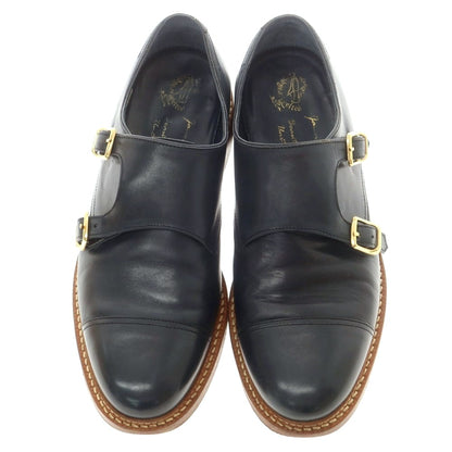 【中古】ジャランスリウァヤ JALAN SRIWIJAYA BEAUTY&amp;YOUTH別注 ダブルモンク ドレスシューズ ネイビー【 7 】【 状態ランクC 】【 メンズ 】