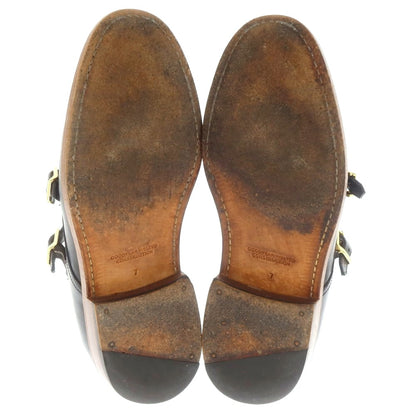 【中古】ジャランスリウァヤ JALAN SRIWIJAYA BEAUTY&amp;YOUTH別注 ダブルモンク ドレスシューズ ネイビー【 7 】【 状態ランクC 】【 メンズ 】