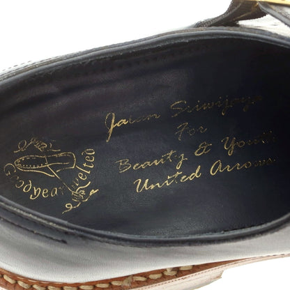 【中古】ジャランスリウァヤ JALAN SRIWIJAYA BEAUTY&amp;YOUTH別注 ダブルモンク ドレスシューズ ネイビー【 7 】【 状態ランクC 】【 メンズ 】