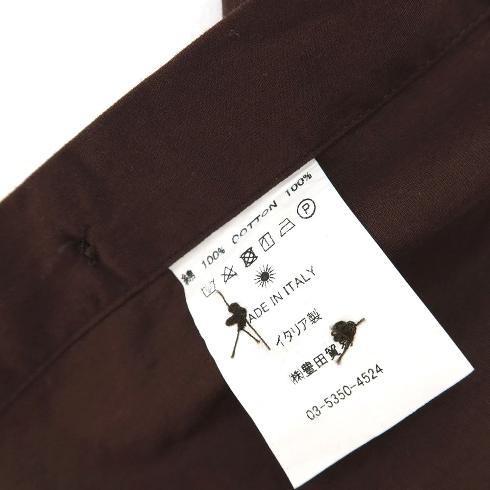 【中古】ジャンネット giannetto コットン ホリゾンタルカラー カジュアルシャツ ブラウン【サイズ41】【 状態ランクB 】【 メンズ 】