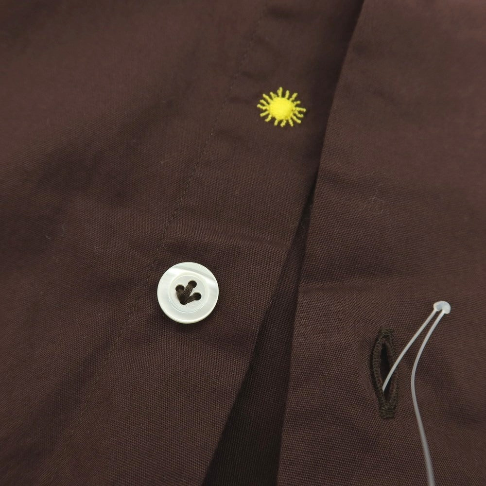 【中古】ジャンネット giannetto コットン ホリゾンタルカラー カジュアルシャツ ブラウン【サイズ41】【 状態ランクB 】【 メンズ 】