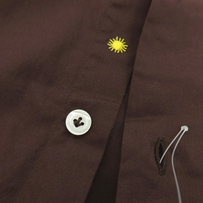 【中古】ジャンネット giannetto コットン ホリゾンタルカラー カジュアルシャツ ブラウン【サイズ41】【 状態ランクB 】【 メンズ 】