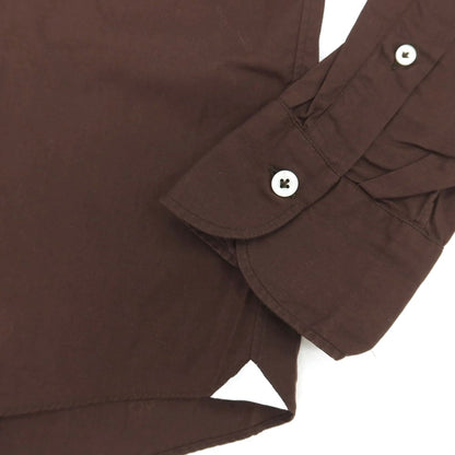 【中古】ジャンネット giannetto コットン ホリゾンタルカラー カジュアルシャツ ブラウン【サイズ41】【 状態ランクB 】【 メンズ 】