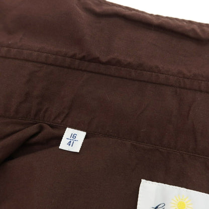 【中古】ジャンネット giannetto コットン ホリゾンタルカラー カジュアルシャツ ブラウン【サイズ41】【 状態ランクB 】【 メンズ 】