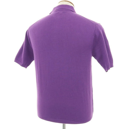【中古】ジム gim ハイゲージ コットン 半袖 ポロニット パープル【 M 】【 状態ランクB 】【 メンズ 】