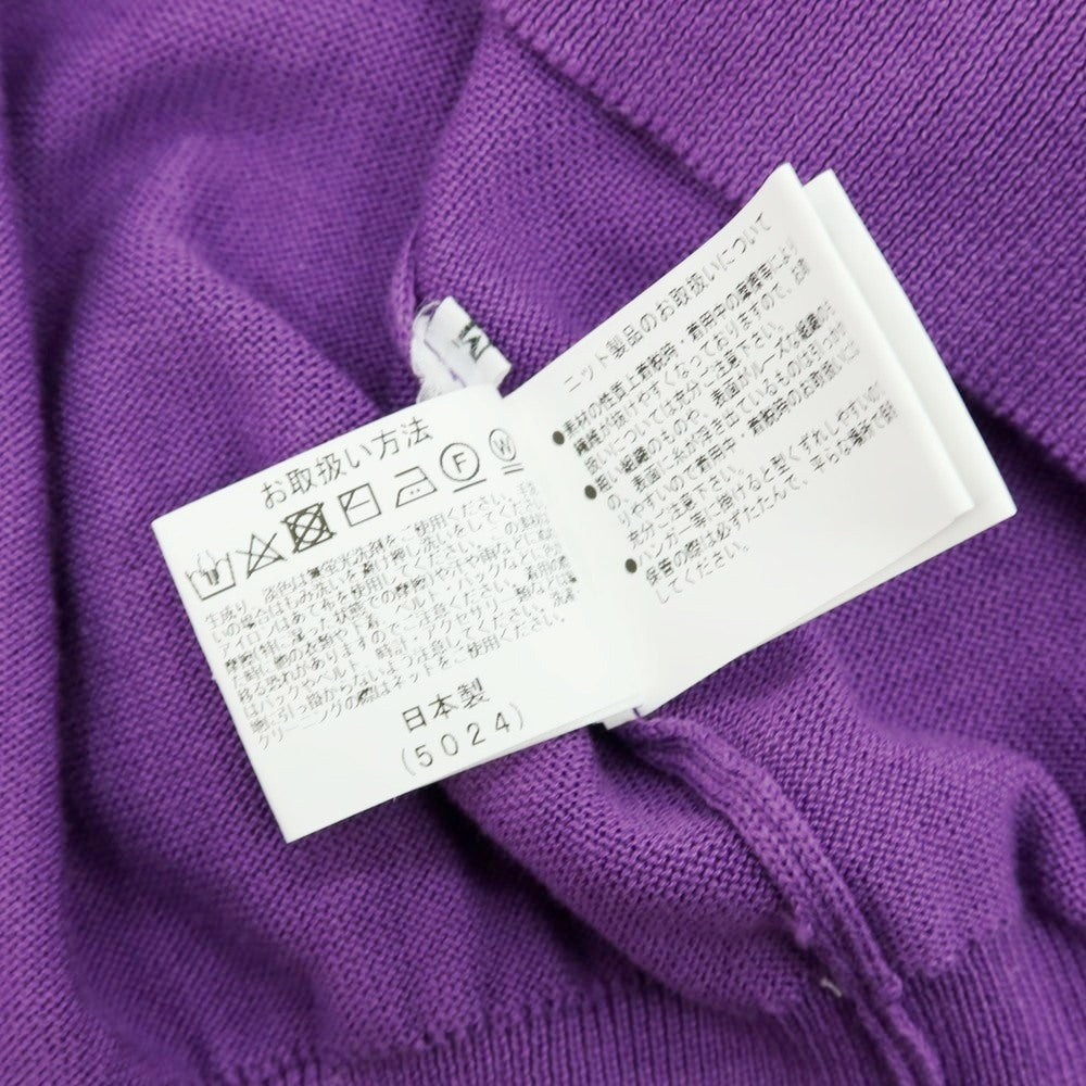 【中古】ジム gim ハイゲージ コットン 半袖 ポロニット パープル【 M 】【 状態ランクB 】【 メンズ 】