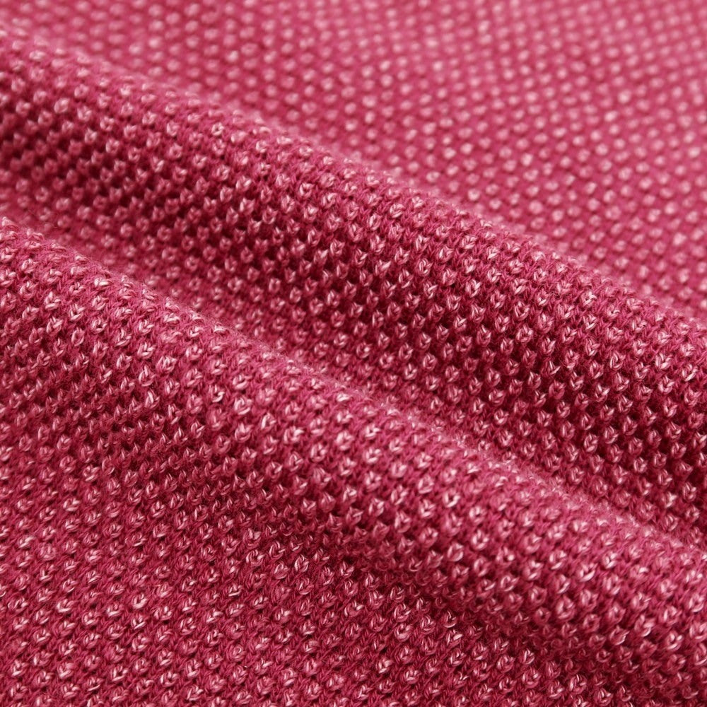 【中古】チルコロ1901 CIRCOLO 1901 コットンリネン 半袖 ポロニット ワインレッド【 M 】【 状態ランクA 】【 メンズ 】