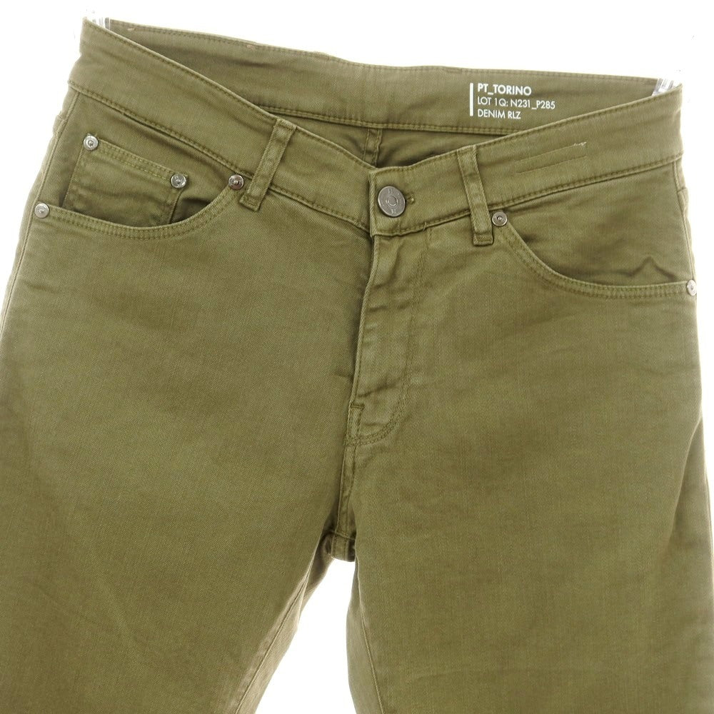 【中古】ピーティートリノ デニム PT TORINO DENIM SWING ストレッチ リヨセルコットンポリエステル デニムパンツ オリーブ【 31 】【 状態ランクB 】【 メンズ 】