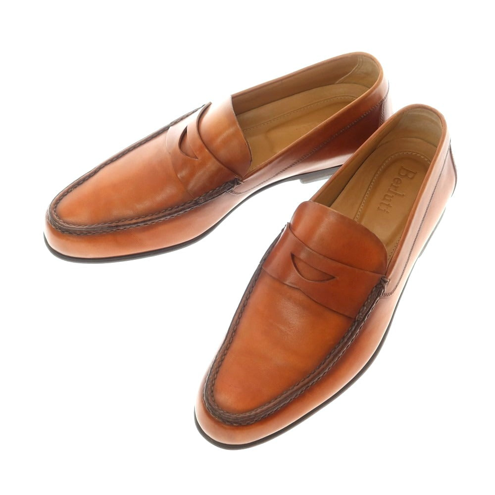 【中古】ベルルッティ Berluti コインローファー ブラウン【 8 】【 状態ランクB 】【 メンズ 】
