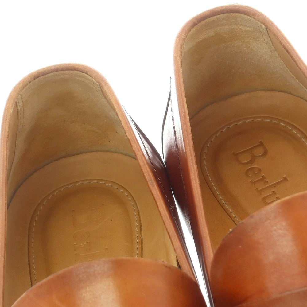 【中古】ベルルッティ Berluti コインローファー ブラウン【 8 】【 状態ランクB 】【 メンズ 】