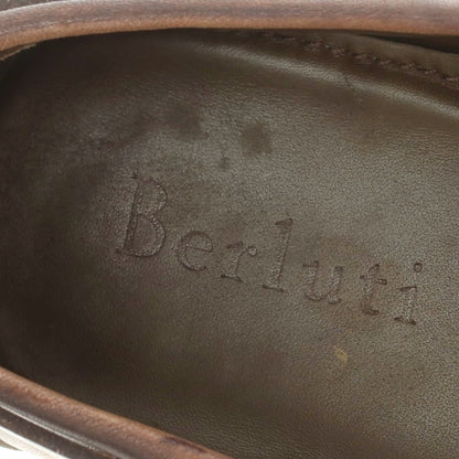 【中古】ベルルッティ Berluti カリグラフィ ローファー ブラウン【 7 1/2 】【 状態ランクB 】【 メンズ 】