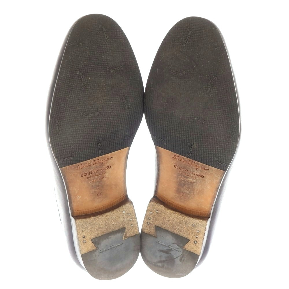 【中古】サルヴァトーレフェラガモ Salvatore Ferragamo ビットローファー ダークネイビー【サイズ8】【 状態ランクB 】【 メンズ 】[BPD]