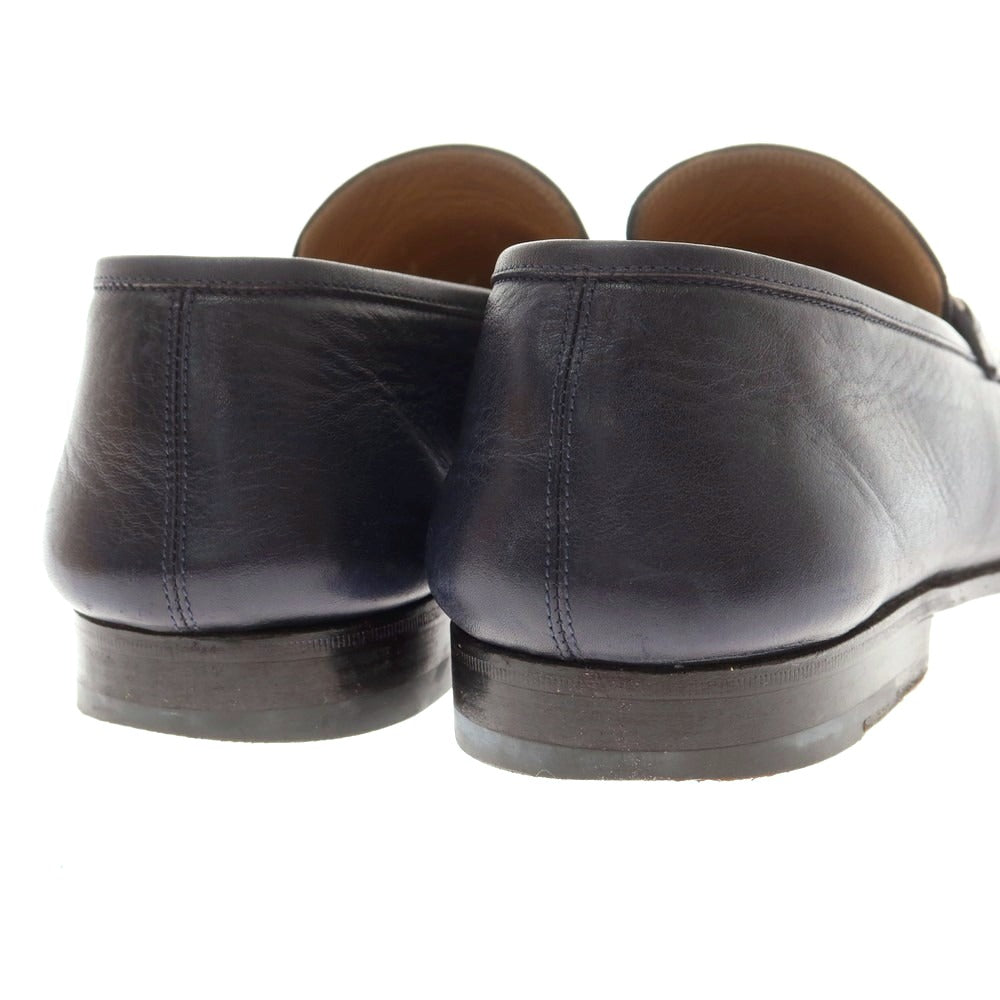 【中古】サルヴァトーレフェラガモ Salvatore Ferragamo ビットローファー ダークネイビー【サイズ8】【 状態ランクB 】【 メンズ 】[BPD]