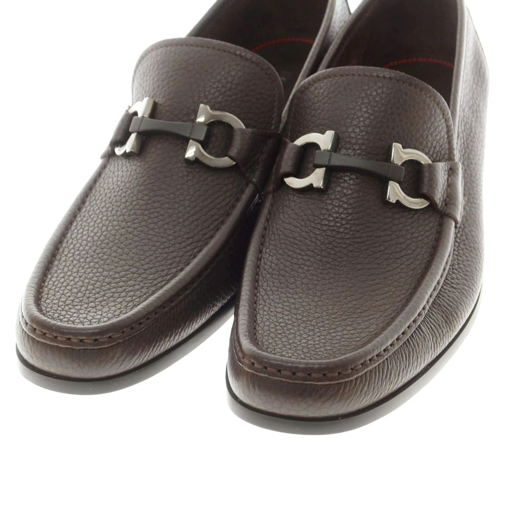 【中古】サルヴァトーレフェラガモ Salvatore Ferragamo ビットローファー ダークブラウン【 7 1/2 】【 状態ランクA 】【 メンズ 】